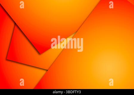 Geometrica astratta sfondo arancione Foto Stock