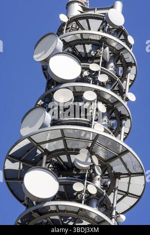 Deutsche Telekom Science Park radio Tower in Science Park II Ulm, Baden-Wuerttemberg, Germania, Europa Foto Stock