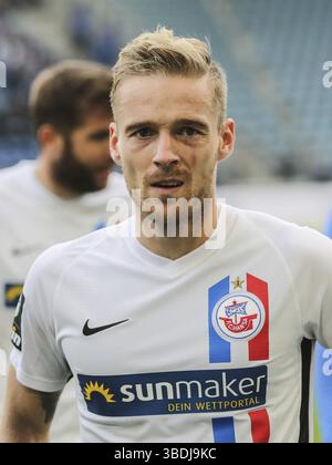 Calciatore tedesco Nils Butzen FC Hansa Rostock DFB 3a stagione di campionato 2019-20, calciatore tedesco Nils Butzen FC Hansa Rostock DFB 3a stagione di campionato 201 Foto Stock