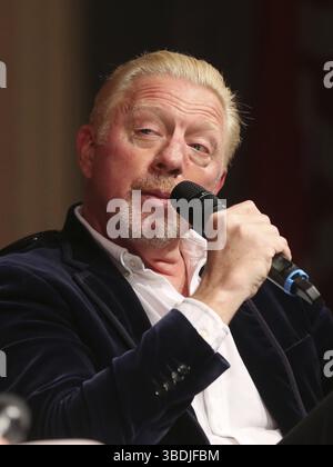 L'ex tennista tedesco Boris Becker ad un evento il 14 ottobre 2020 a Dessau, l'ex tennista tedesco Boris Becker ad un evento il 14 ottobre Foto Stock