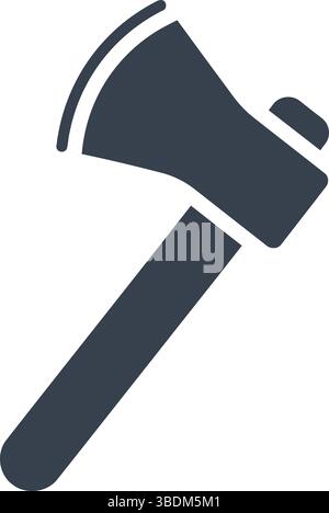 Silhouette di un ascia – simbolo minimalista di forza e utilità Illustrazione Vettoriale