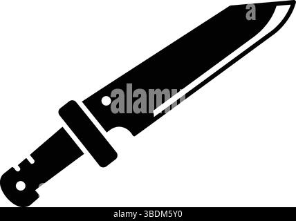 Illustrazione vettoriale di un coltello a macchina Illustrazione Vettoriale