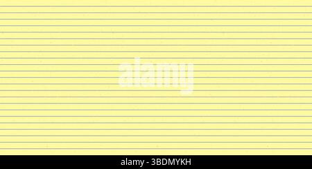 Carta legale gialla con rivestimento orizzontale. Forniture per ufficio e fogli scolastici Illustrazione Vettoriale
