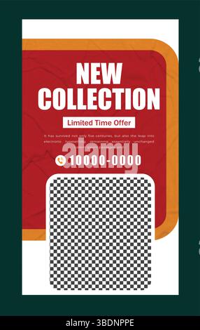 Modello di design della storia instagram e facebook per la vendita di mobili Illustrazione Vettoriale