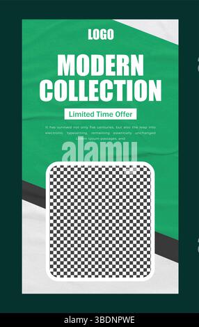 Modello di design della storia instagram e facebook per la vendita di mobili Illustrazione Vettoriale