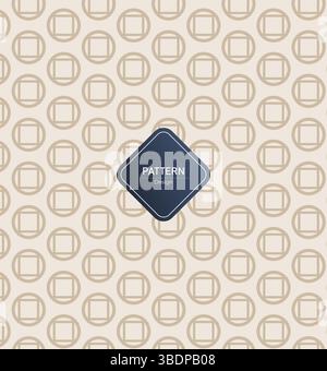 Sfondo geometrico con motivo quadrato - disegno grafico astratto Illustrazione Vettoriale