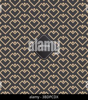 Design geometrico di lusso senza cuciture Illustrazione Vettoriale