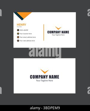 Design astratto e moderno per biglietti da visita Illustrazione Vettoriale