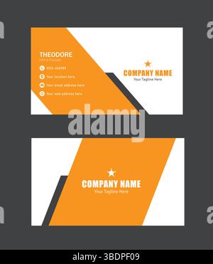 design pulito e minimalista per biglietti da visita Illustrazione Vettoriale
