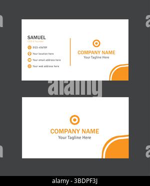 design pulito e minimalista per biglietti da visita Illustrazione Vettoriale