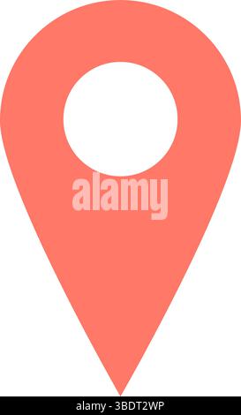 Icona Mappa piatta per la navigazione Illustrazione Vettoriale