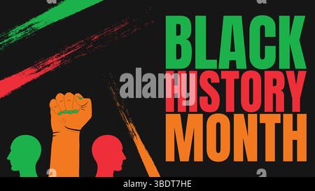 Onorare il Black Heritage celebrando il Black History Month Illustrazione Vettoriale