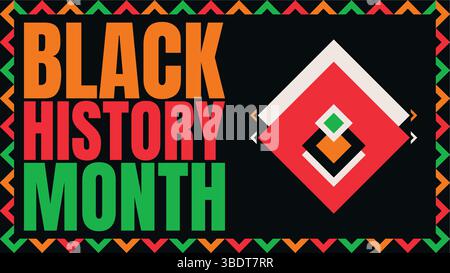 Onorare il Black Heritage celebrando il Black History Month Illustrazione Vettoriale