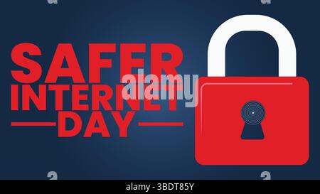 Sicurezza online: Festeggiate la giornata più sicura su Internet Illustrazione Vettoriale