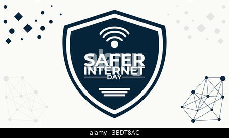 Sicurezza online: Festeggiate la giornata più sicura su Internet Illustrazione Vettoriale