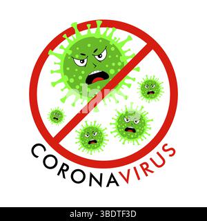 Vettore logo icona del virus Corona covid19 Illustrazione Vettoriale