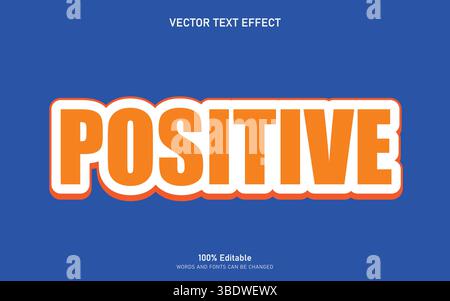 Effetto testo positivo Illustrazione Vettoriale