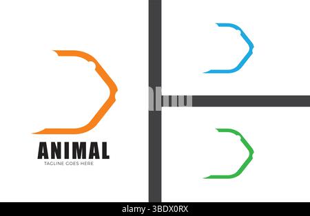 Design con logo animale Illustrazione Vettoriale