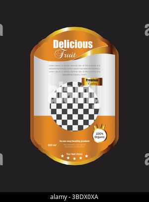 Design dell'etichetta del prodotto organico Illustrazione Vettoriale