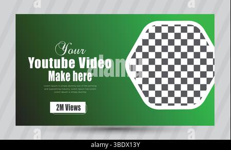 Design delle miniature di YouTube Illustrazione Vettoriale