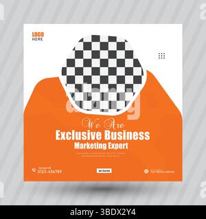 Digital Marketing Agency Advertising Project. Illustrazione Vettoriale