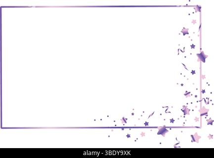 Cornice sfumata lilla su sfondo bianco. Illustrazione Vettoriale