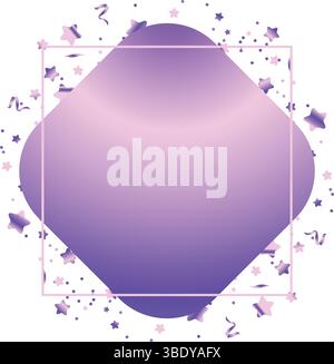 Cornice sfumata lilla su sfondo bianco. Illustrazione Vettoriale