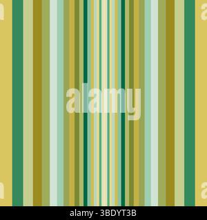 Un motivo vettoriale senza cuciture caratterizzato da strisce verticali in tonalità verde, giallo e beige, ispirate ai paesaggi forestali. Perfetto per tessuti e carta da parati Illustrazione Vettoriale