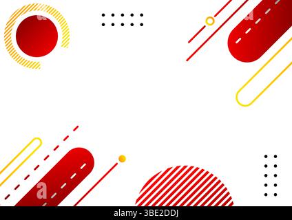 sfondo geometrico astratto con sfumature rosse e gialle Illustrazione Vettoriale