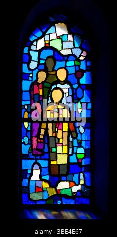 Vetrate colorate di Victor Sparre nella Chiesa Immanuel (tedesco: Immanuelkirche; norvegese: Immanuelkirken) una chiesa protestante nell'America-G. Foto Stock