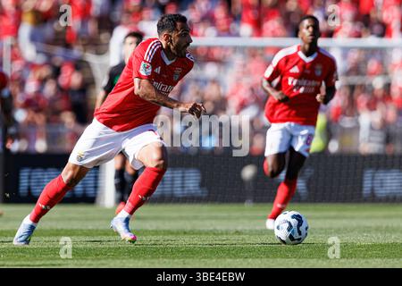 Vangelis Pavlidis visto durante la finale del TACA de Portugal 2025 tra squadre di SL Benfica e Sporting CP (Maciej Rogowski) Foto Stock
