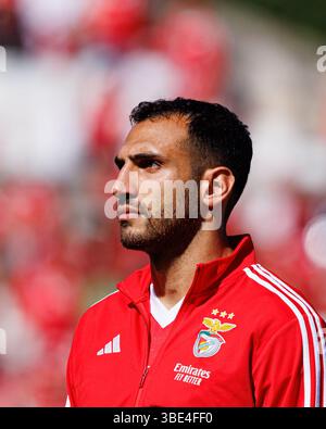 Vangelis Pavlidis visto durante la finale del TACA de Portugal 2025 tra squadre di SL Benfica e Sporting CP (Maciej Rogowski) Foto Stock