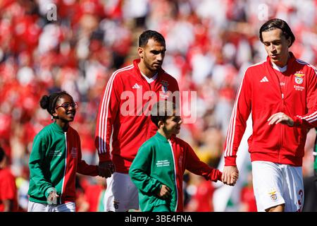 Vangelis Pavlidis visto durante la finale del TACA de Portugal 2025 tra squadre di SL Benfica e Sporting CP (Maciej Rogowski) Foto Stock