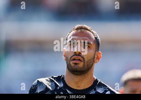 Vangelis Pavlidis visto durante la finale del TACA de Portugal 2025 tra squadre di SL Benfica e Sporting CP (Maciej Rogowski) Foto Stock