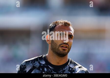 Vangelis Pavlidis visto durante la finale del TACA de Portugal 2025 tra squadre di SL Benfica e Sporting CP (Maciej Rogowski) Foto Stock