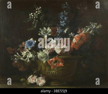Jean-Baptiste Monnoyer (1636-1699) - pezzo di fiore - K1349 Foto Stock