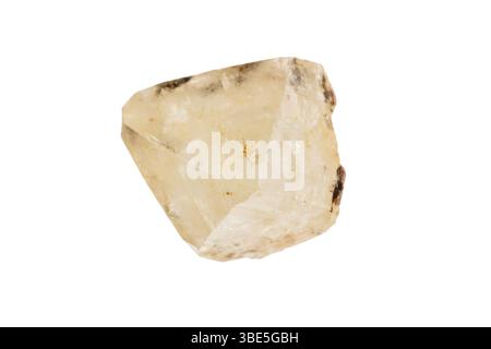 primo piano di un campione di pietra naturale proveniente dalla raccolta geologica - minerale di cristallo di topaz grezzo isolato su sfondo bianco Foto Stock