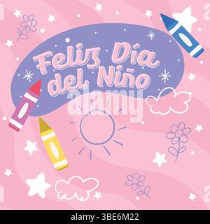 Arte pastello con design solare. Vettore Illustrazione Vettoriale