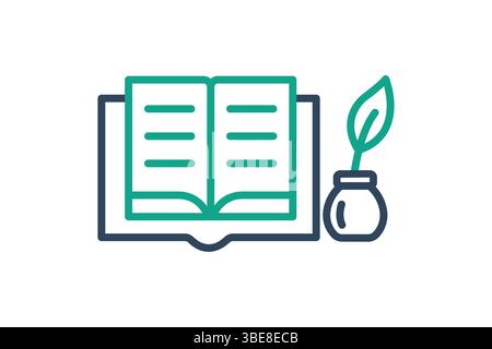 Icona storia. stile icona linea. icona relativa al branding. illustrazione vettoriale degli elementi aziendali Illustrazione Vettoriale