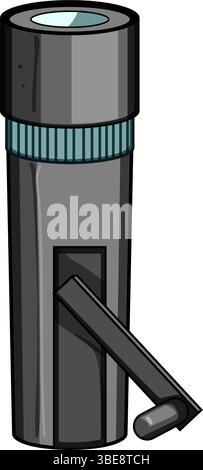 illustrazione vettoriale cartoni animati con manovella a mano stemware Illustrazione Vettoriale