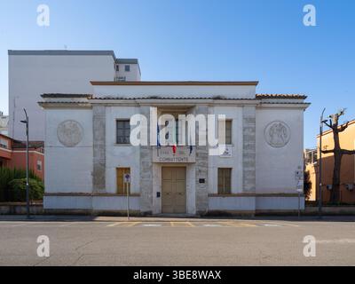 Casa del combattente, un gioiello degli anni '30 in stile architettonico fascista, Italia Foto Stock