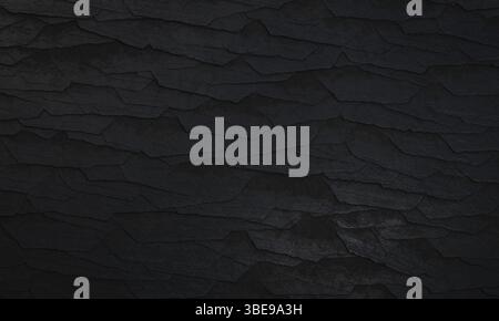 Struttura in pietra scura che crea uno sfondo 3d ruvido e naturale Foto Stock