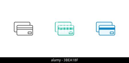 illustrazione del disegno vettoriale dell'icona della carta di credito Illustrazione Vettoriale