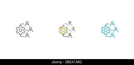 Concetto del cliente target. Campagna di attrazione per i clienti, promozioni accurate, pubblicità. Illustrazioni vettoriali. Clienti target, sensibilizzazione del pubblico, vendite Illustrazione Vettoriale