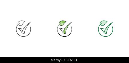 Raccolta icone linea ECO e ambiente. Illustrazione vettoriale concetto di ambiente pulito Illustrazione Vettoriale