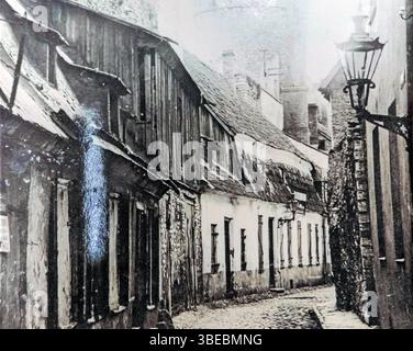 Un'immagine vittoriana in bianco e nero di Tallinn Estonia Foto Stock