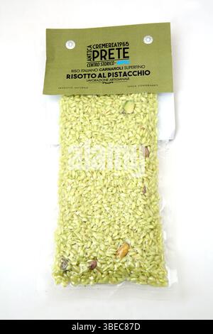 Antica Cremeria 1965 Carnaroli italiano risotto al pistacchio di riso superfine lavorazione artigianale Foto Stock