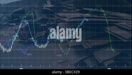 Immagine dell'elaborazione dei dati tramite discarica Foto Stock