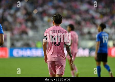 Fort Lauderdale, Florida, Stati Uniti d'America. Maggio 28 2025. Lionel messi (10) durante la partita dell'Inter Miami CF vs. CF Montreal - MLS regular Season al Chase Stadium (foto di Jose Luis Suerte/Alamy Live News) Foto Stock
