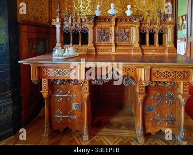 Suggestivo interno del castello di Hohenzollern. Hechingen, Germania Foto Stock